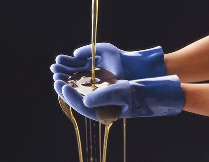 耐油ビニローブ ブルー 青 LL/XLサイズ 1双