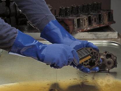 耐油ロング ブルー 青 LL/XLサイズ 1双