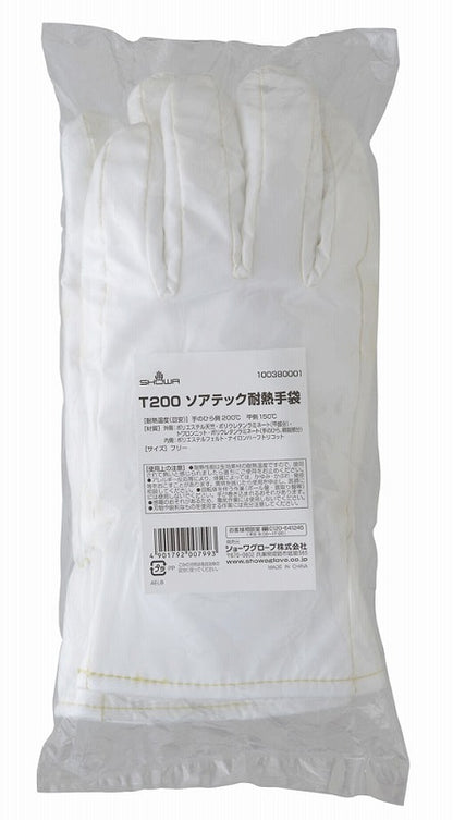 耐熱手袋T200 ホワイト フリーサイズ 1双