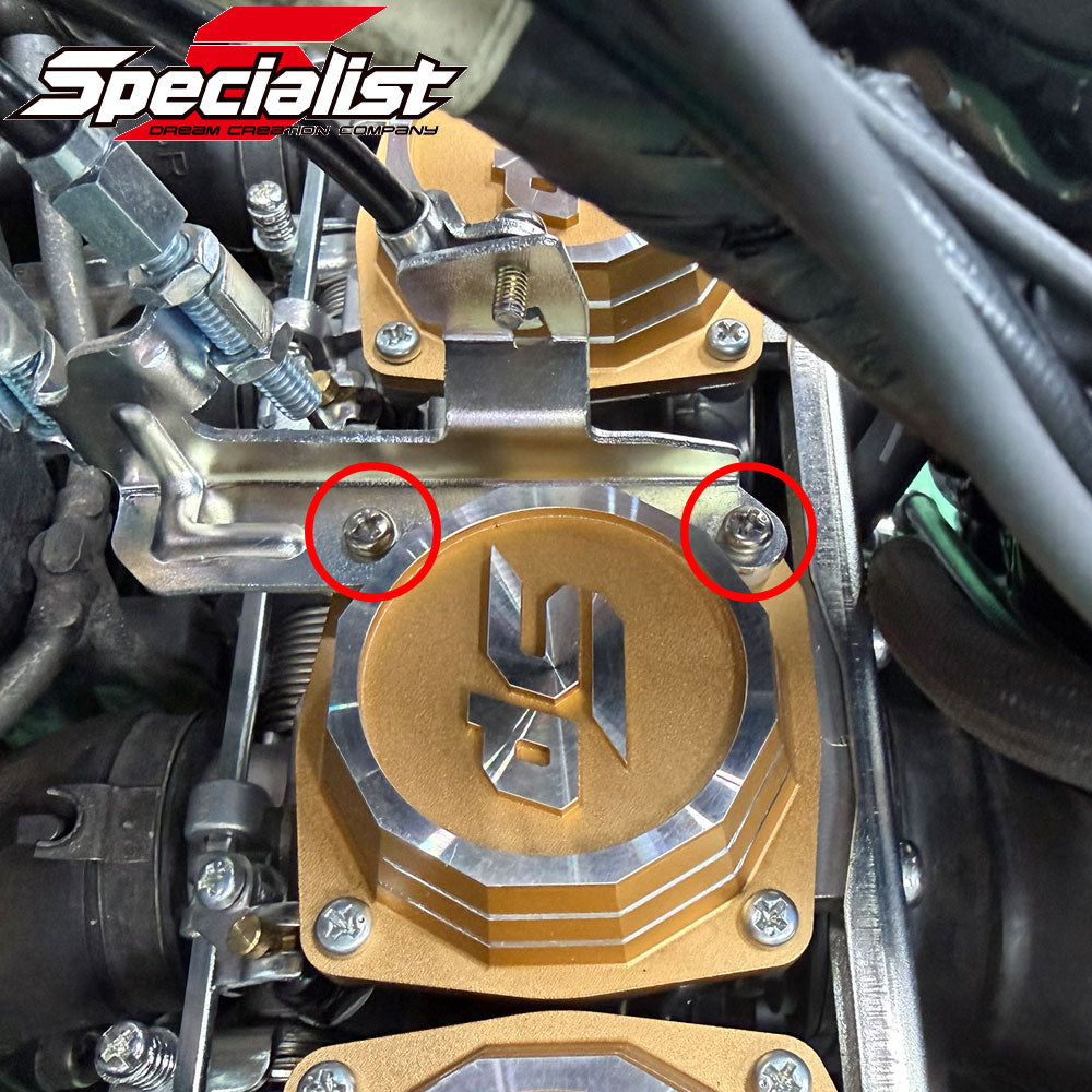 CBX400F CBX550F CBR400F キャブレタートップカバー SPロゴ アルミ削り出し 2個セット