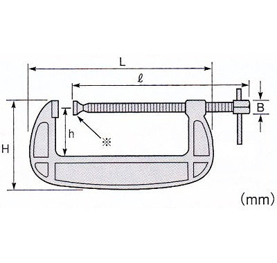 シャコ万力 口開き103mm バーコ型