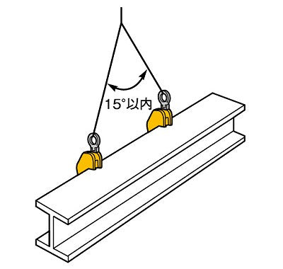 横吊クランプ 容量0.5t ロックハンドル式/自在シャックルタイプ