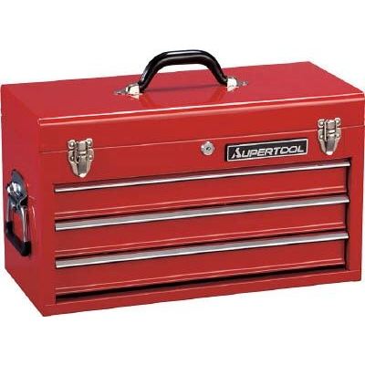 ツールケース(チェストタイプ)3段引出し式 グロスレッド 505×233×300