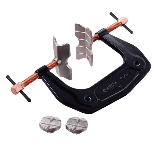 溶接用マルチクランプ V型φ42.7～114.3mm/丸型0～115mm ディープタイプ