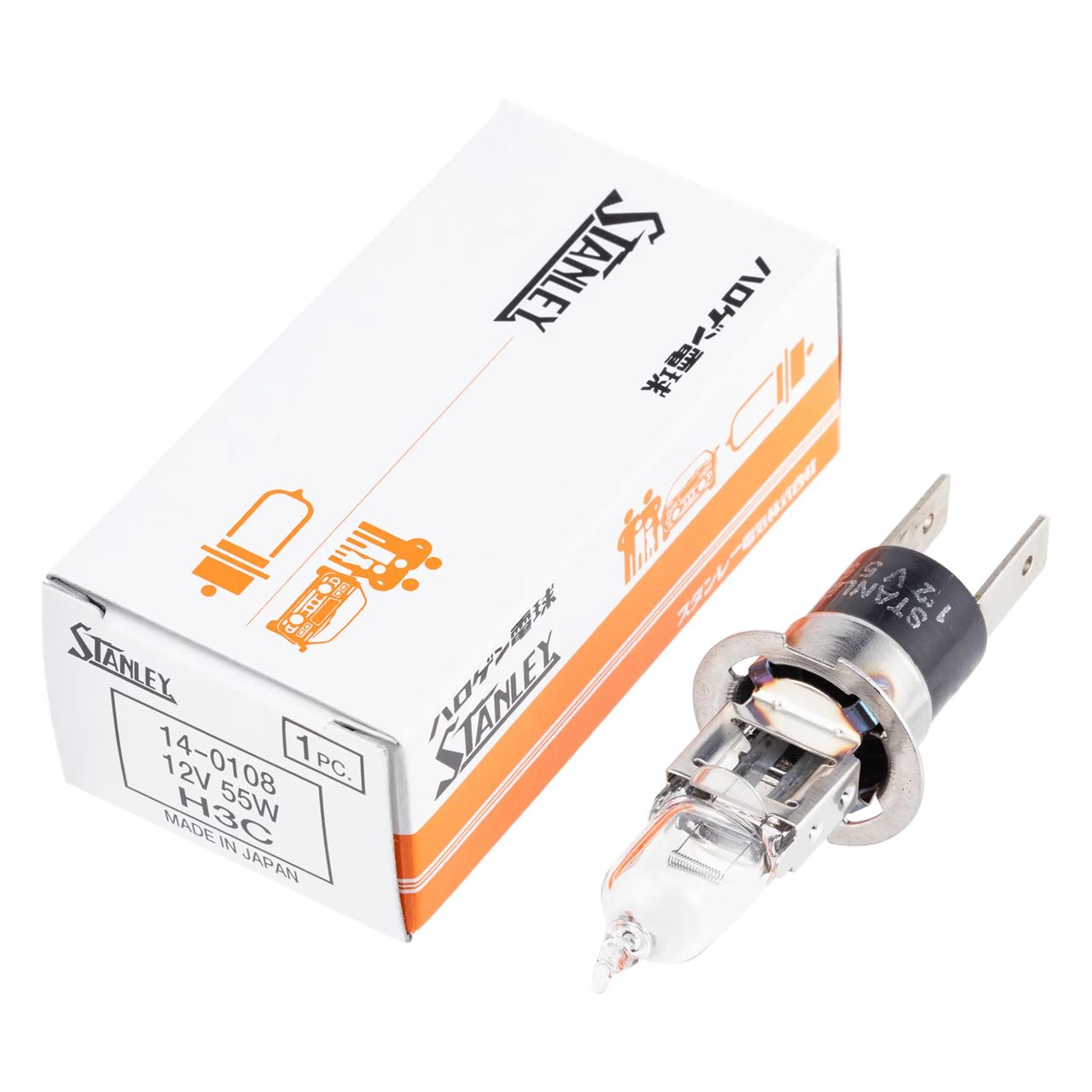 Halogen Bulb H3C T12 12V 55W Clear 1 pc.