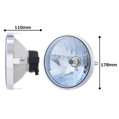 Multi-reflector Headlamp φ180 (7 inch) H4 12V 60/55W Blue, 1 pc