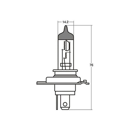 Hyper Halogen H4 12V 60/55W 4400K White, Pack of 2