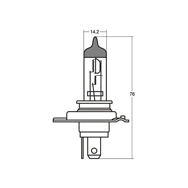 ハイパーハロゲン H4 12V 60/55W 3200K クリア 2個入