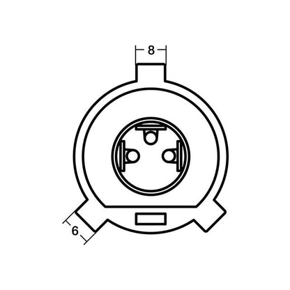 ハイパーハロゲン H4 12V 60/55W 3200K クリア 2個入