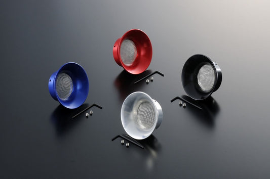 Aluminum Machined Air Funnel Stainless Net 50mm Red