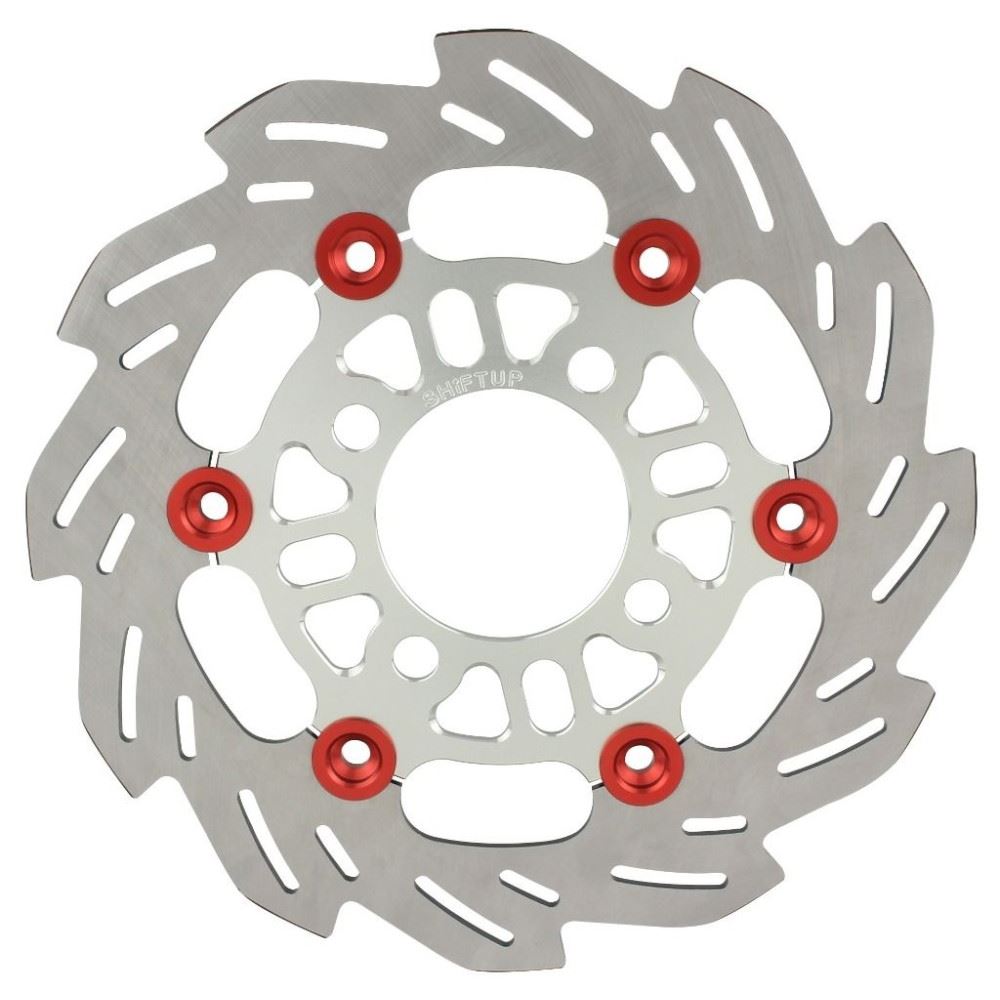ウェーブフローティングディスクローター 220mm シルバー/レッド グロム125