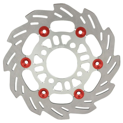 ウェーブフローティングディスクローター 220mm シルバー/レッド グロム125