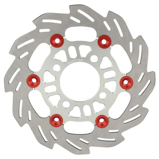 Wave Floating Disc Rotor 220mm Silver/Red GROM125