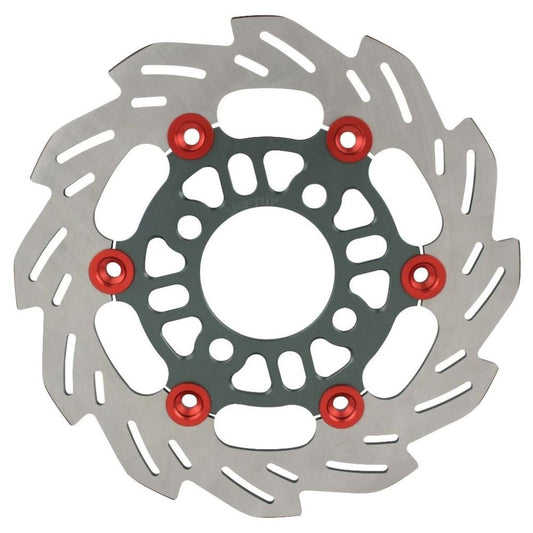 Wave Floating Disc Rotor 220mm Gunmetal/Red GROM125