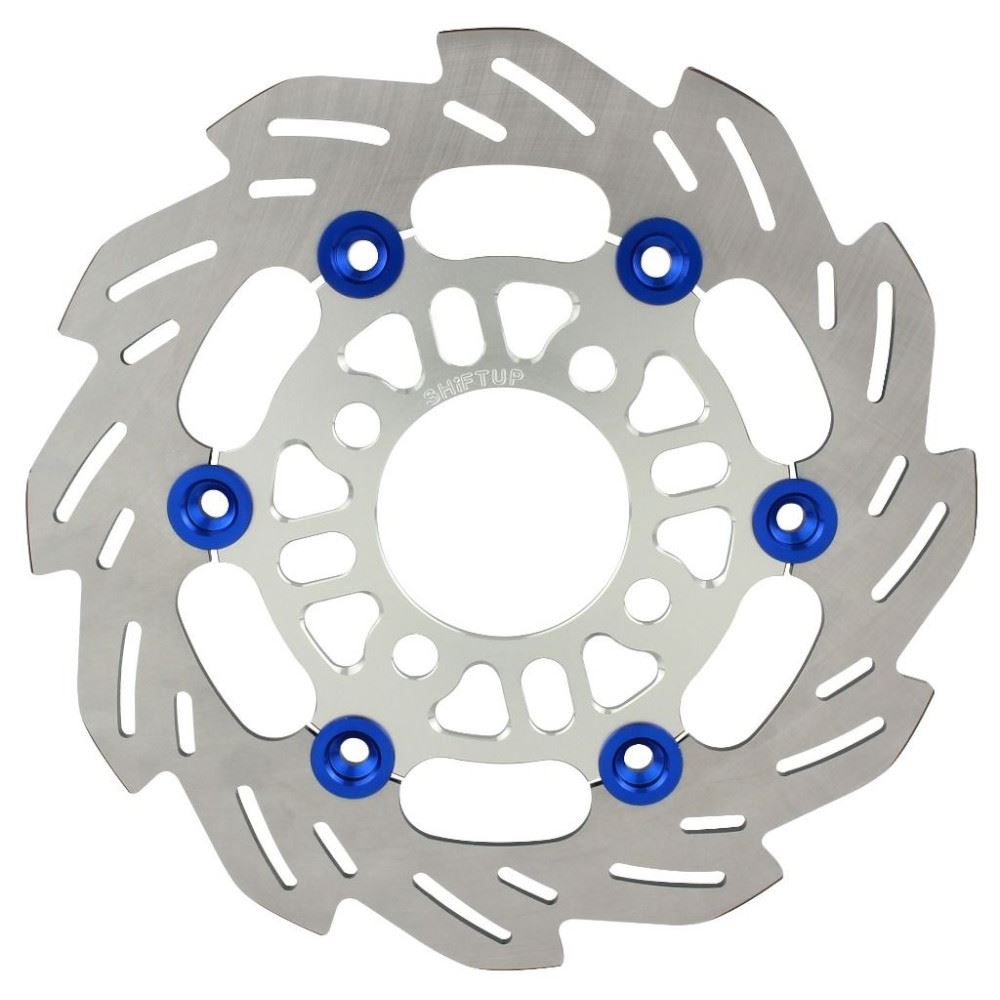 ウェーブフローティングディスクローター 220mm シルバー/ブルー グロム125