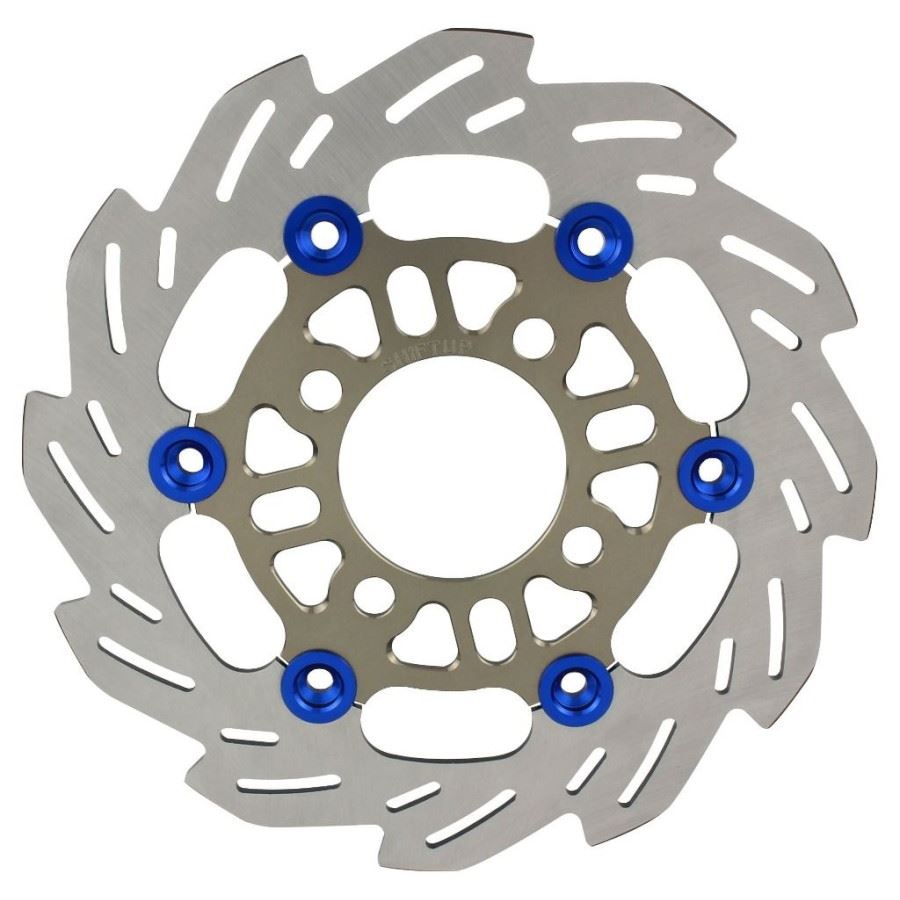 ウェーブフローティングディスクローター 220mm チタン/ブルー グロム125