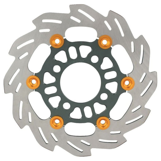 Wave Floating Disc Rotor 220mm Gunmetal/Gold GROM 125
