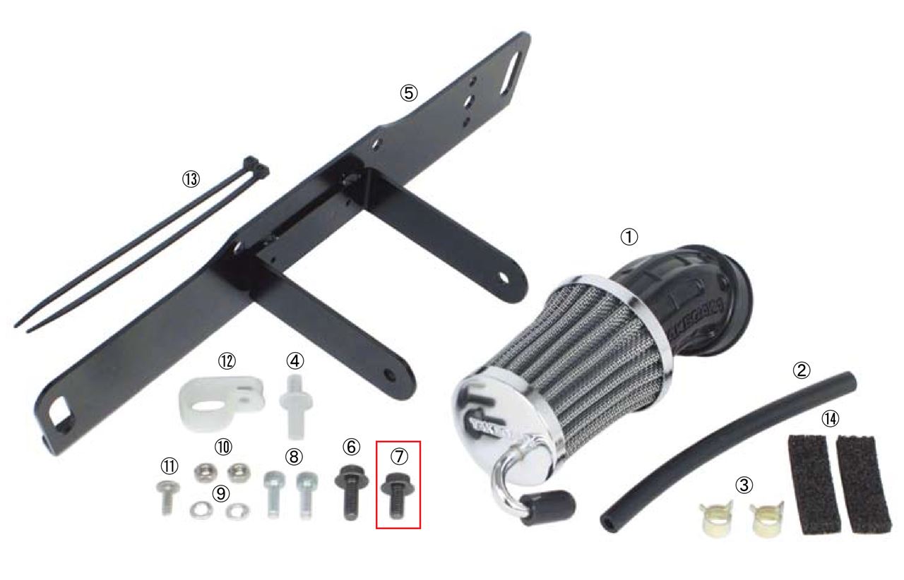 Flange bolt 6x12, black zinc, 4 pieces, spare part