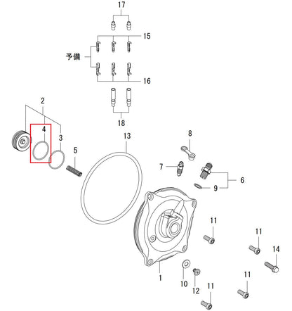 Oリング 30mm NBR/艶有り 4個入り 補修部品