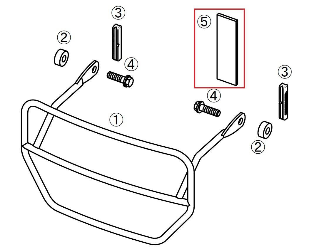 Rubber plate (with double-sided tape) 20x80x1