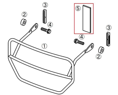 Rubber plate (with double-sided tape) 20x80x1