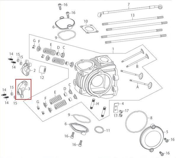 EXHAUST ROCKER ARM COMP.