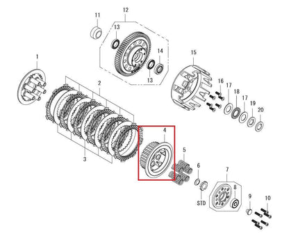 Clutch Center Standard Clutch Type R Wet
