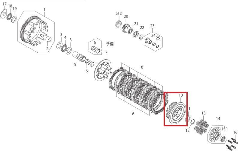 Clutch Center Standard Clutch Type R Wet Type for Normal Main Shaft