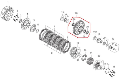 Primary Driven Gear Assy. (Dry Type 3)