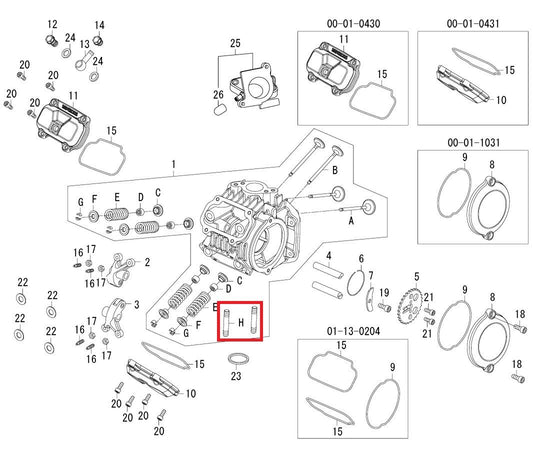 Stud Bolt (2 pcs) Replacement Parts