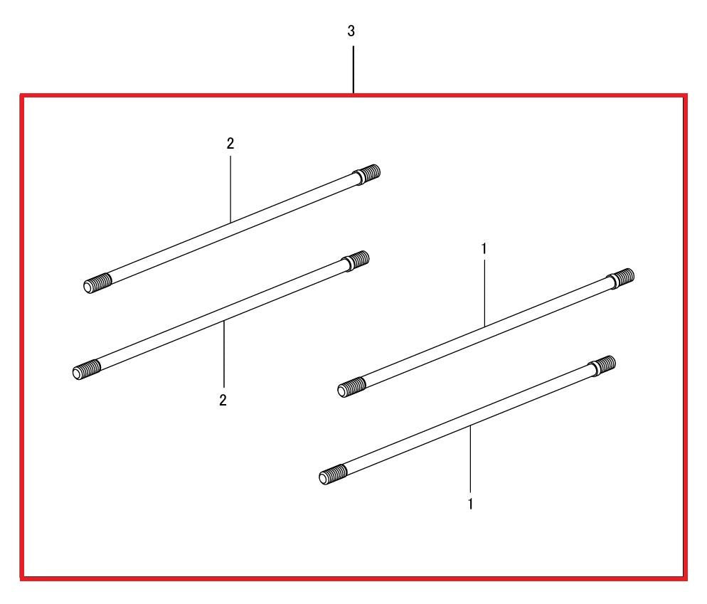 Cylinder Stud Bolt Set - DESMO-138cc SCUT