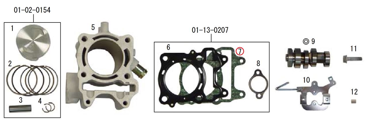 シリンダーガスケット 0.5mm φ61/169cc PCX