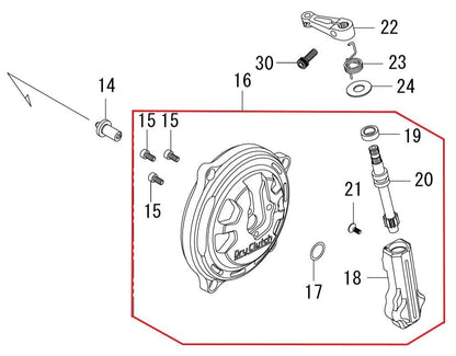 Clutch Cover COMP. (Dry/Cable) Perforated