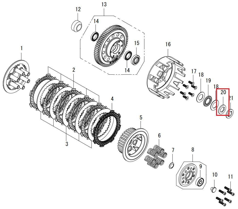 Spline Washer B17 TCC/Eng.Comp