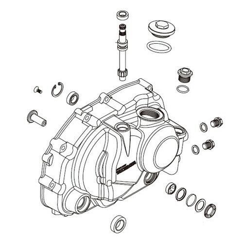 R.クランクケースカバー ASSY  クラッチカバーキット用 KSR110/KLX110/KLX110L 補修部品