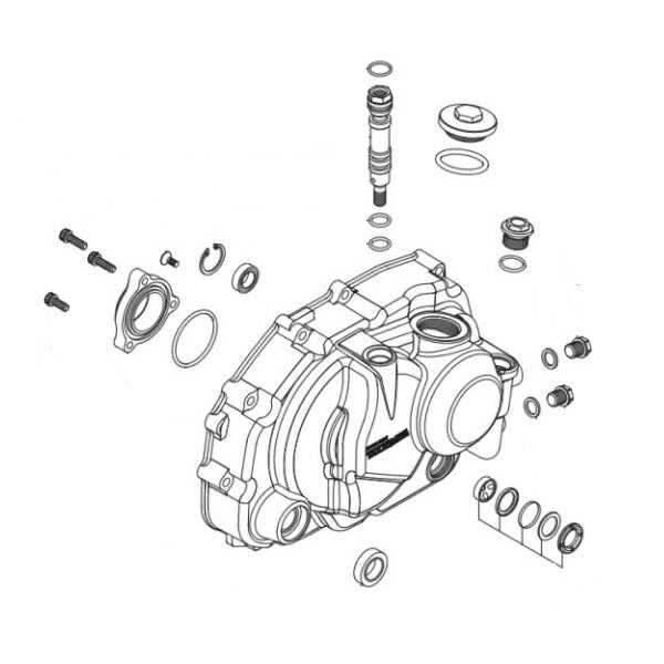 R.クランクケースカバー ASSY  油圧マニュアルクラッチカバーキット用 アルミダイカスト KSR110/KLX110/DR-Z110 補修部品