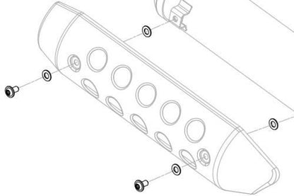 Bind screw set (with gasket) (for sports muffler)
