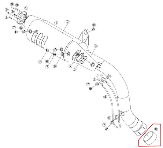 Muffler Gasket 60.5x66.5x20.5
