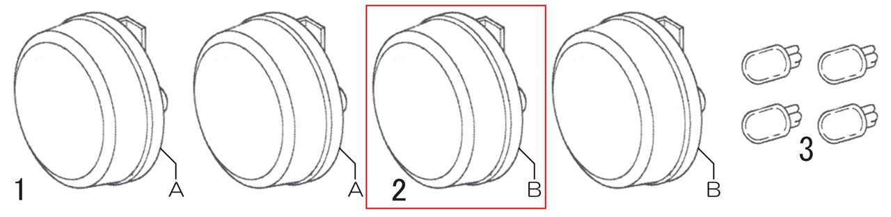 Cub 110 Smoked Turn Signal Lens (1 pc) B Front Left/Rear Right for Cub 110 with T13 Wedge/10W/Orange Bulb