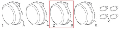 Cub 110 Smoked Turn Signal Lens (1 pc) B Front Left/Rear Right for Cub 110 with T13 Wedge/10W/Orange Bulb