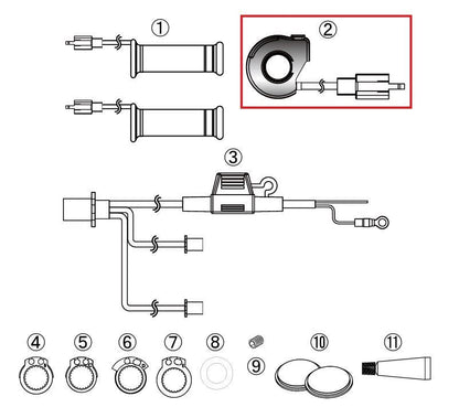 Control Switch (for Heated Grips Type-1)