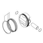 Piston Kit for vehicles equipped with DOHC-4V Cylinder Head/Stroker Crank 54mm 138cc Monkey/Gorilla