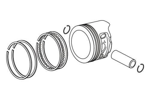 Piston Kit (124cc/Forged) 12V Monkey (Super+R/R-Stage+D Only)