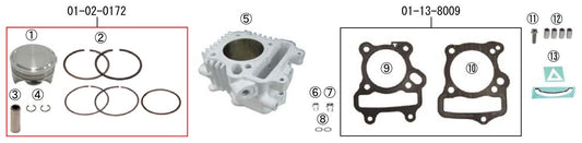Piston Kit Monkey (FI) R-Stage Bore&Stroke Up 106cc