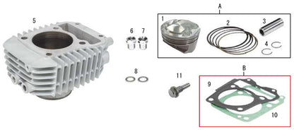 Gasket Set GROM 4-Valve φ63/181cc
