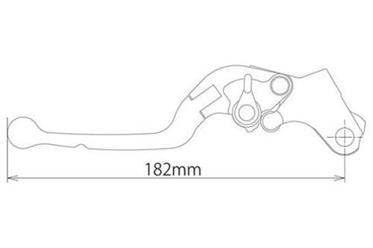 Aluminum Billet Clutch Lever 182 Foldable Gunmetal GROM Monkey 125 CB125R Rebel 250/500