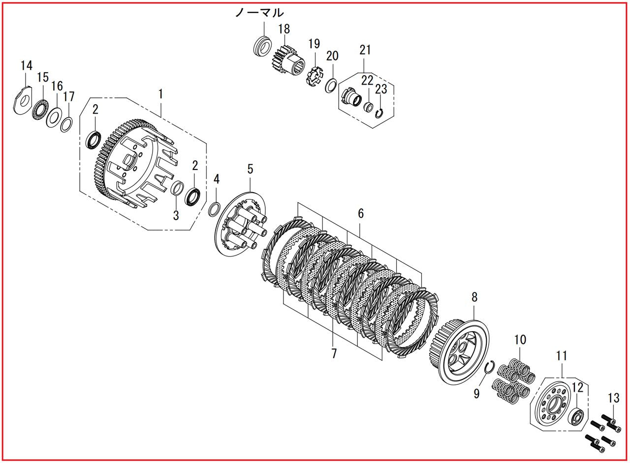 Special Clutch Inner Kit Type-R for Monkey / Monkey (FI) / Gorilla (for our company's cross mission)