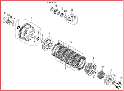 Special Clutch Inner Kit Type-R for Monkey / Monkey (FI) / Gorilla (for our company's cross mission)