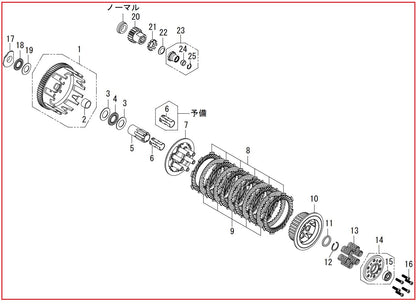 Special Clutch Inner Kit Type-R for Monkey/Monkey (FI)/Gorilla (for Normal Mainshaft)