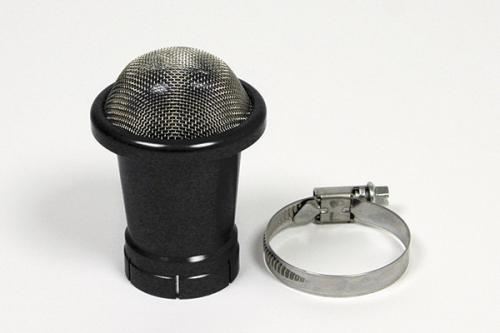 Billet Air Funnel with Net, Black, 32mm Mounting Diameter